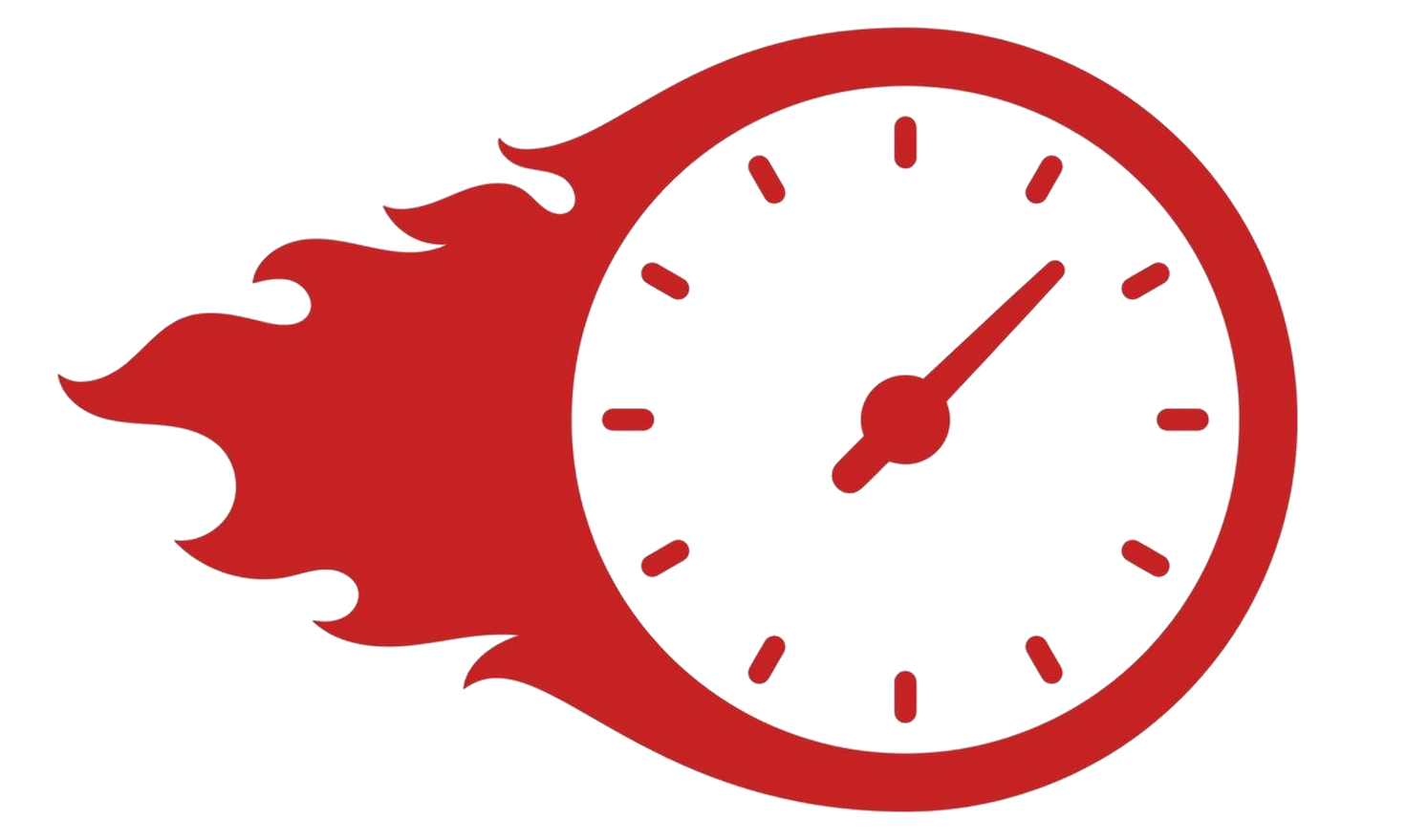 clock with flames
